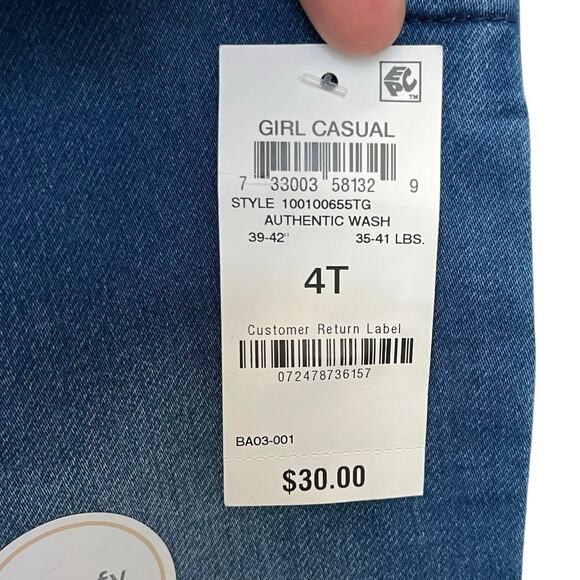 First Impressions | Casual Authentic Wash Drawstring Comfy Jeans Size 4T NWT $30 - Picture 7 of 7